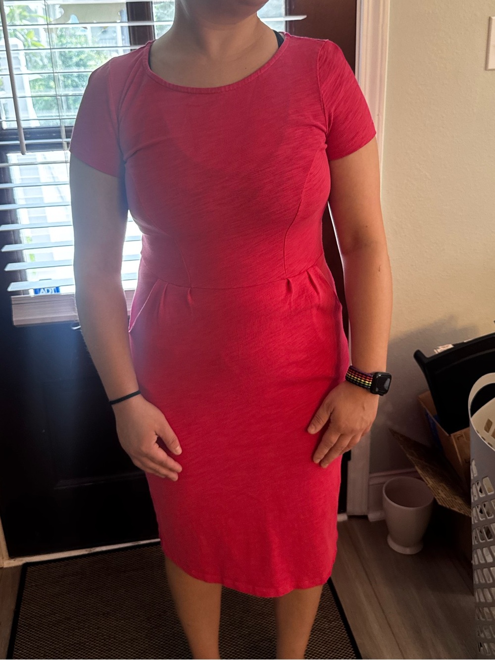 Boden Fuchsia Midi Sheath Dress